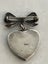 Fabulous vintage sterling silver brooch - paua heart suspended from a silver bow Carousel 5