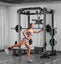 Smith Machine with 45kg Weight Stacks Black Carousel 11