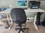 Adjustable (Height) Large Office Desk, Chair and Printer Carousel 1