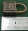 Unussual Small ANTIQUE Steel 'LION' Padlock with a LION pictured on it! Safe Carousel 4