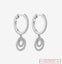 Michael Hill Double Circle Drop Huggie Earrings in Sterling Silver Carousel 1