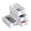 4 Pcs Set Stackable Desktop Storage Box Drawer Plastic Stationery Cosmetic Organ Carousel 1