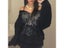 Y2K Gothic Butterfly Print Oversize Zip Up Hoodies Winter New Grunge Long Carousel 2