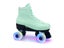 Japy Artificial Leather Quad Roller Skates Green Pink Double Line Skates Men Carousel 7