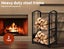 Traderight Firewood Rack 4 Fireplace Tool Log Wood Steel Large Holder Storage Carousel 4