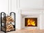 Traderight Firewood Rack 4 Fireplace Tool Log Wood Steel Large Holder Storage Carousel 9