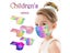 50pcs Kids Tie-dye Butterfly Print Disposable Face Mask 3Ply Ear Loop Carousel 4