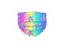 50pcs Kids Tie-dye Butterfly Print Disposable Face Mask 3Ply Ear Loop Carousel 7