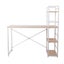 Artiss Metal Desk with Shelves - White with Oak Top Carousel 3