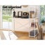 Artiss Metal Desk with Shelves - White with Oak Top Carousel 6