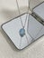 Misty Blue Oval Pendant Necklace Carousel 5