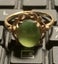 Lucky dark Jade vintage cocktail ring 9ct gold. Carousel 5