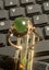 Lucky dark Jade vintage cocktail ring 9ct gold. Carousel 10