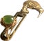 Lucky dark Jade vintage cocktail ring 9ct gold. Carousel 14