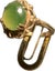 Lucky dark Jade vintage cocktail ring 9ct gold. Carousel 15