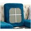 Elosung 2 Pcs Peacock Blue Elegant Polyester Sofa Cover Full Protection Against Carousel 2