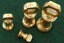 NICE Solid BRASS Vintage Scales Kitchen Scale WEIGHTS SET One Lb - very small! Carousel 8