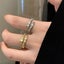 Golden Sparkling Serpent-Inspired Wrap Ring adjustable size Carousel 3