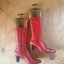 Footloose Red Knee-High Steampunk Style Heeled Boots Size 7-7.5 Carousel 5