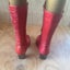 Footloose Red Knee-High Steampunk Style Heeled Boots Size 7-7.5 Carousel 4