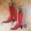 Footloose Red Knee-High Steampunk Style Heeled Boots Size 7-7.5 Carousel 6