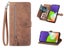 PU Leather Stand Wallet Case Cover for Samsung Galaxy A22 4G with Wrist Strap Carousel 1