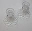 +++ EXQUISITE (2) GLASS/CRYSTAL CANDLE HOLDERS +++ Carousel 4