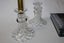 +++ EXQUISITE (2) GLASS/CRYSTAL CANDLE HOLDERS +++ Carousel 5