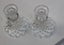 +++ EXQUISITE (2) GLASS/CRYSTAL CANDLE HOLDERS +++ Carousel 14
