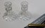 +++ EXQUISITE (2) GLASS/CRYSTAL CANDLE HOLDERS +++ Carousel 15
