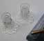 +++ EXQUISITE (2) GLASS/CRYSTAL CANDLE HOLDERS +++ Carousel 16