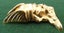 REAL 1950's VIKING Bonnet Ornament ROVER Norseman GOLD PLATED Viking Warrior Carousel 3