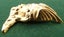 REAL 1950's VIKING Bonnet Ornament ROVER Norseman GOLD PLATED Viking Warrior Carousel 4