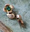 Vintage 9ct Gold Green Gemstone Brooch Jewellery $1 Reserve Carousel 7