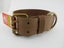 Taurus Genuine Leather Dog Collar Large 57cm - Buffed Brown Brass Buckle Carousel 7