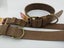 Taurus Genuine Leather Dog Collar Large 57cm - Buffed Brown Brass Buckle Carousel 3