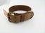 Taurus Genuine Leather Dog Collar Large 57cm - Buffed Brown Brass Buckle Carousel 4