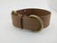 Taurus Genuine Leather Dog Collar Large 57cm - Buffed Brown Brass Buckle Carousel 6