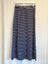 Navy Blue and White Striped Midi / Maxi Skirt - Size 8 Carousel 1