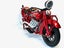 1930 Indian 4 Motorcycle Die Cast Model & Chiefs Head Vinyl Sticker. Large 180mm Carousel 6