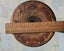 Two big old factory wooden spools / bobbins - wonderful patina Carousel 8
