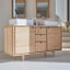 Lorris Natural Solid Oak Double Basin Vanity Unit (Oak Furniture Store) Carousel 2