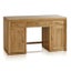Chamfer Natural Solid Oak Writing Desk (Oak Furniture Store) Carousel 3