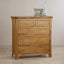Renwick Rustic Solid Oak 3+2 Chest of Drawers (Oak Furniture Store) Carousel 1