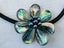 Stunning Paua Shell Flower Necklace with Pearl Center Carousel 3