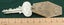 Antique RADIO CITY New York HOTEL Room # 1619 Room KEY & Brass TAG Mailer safe Carousel 5