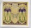 Greeting card, Detail from an Art Nouveau Butterfly & Irises Embroidery design. Carousel 1