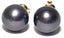 Quality 10.5 - 11mm Black Round Pearl Stud Earrings Carousel 4