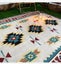 Elosung Bohemian Picnic Blanket Waterproof Camping Rug 2Pcs Set Carousel 2