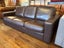 Vintage Brown Full Leather 3 Seater Couch Carousel 4
